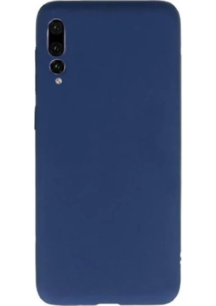 DVR Huawei P20 Pro Kılıf Premier Silikon (Lacivert) + Cam Ekran Koruyucu