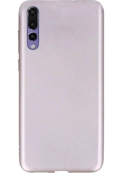 DVR Huawei P20 Pro Kılıf Premier Silikon (Rose Gold) + Tam Ekran Cam Koruyucu