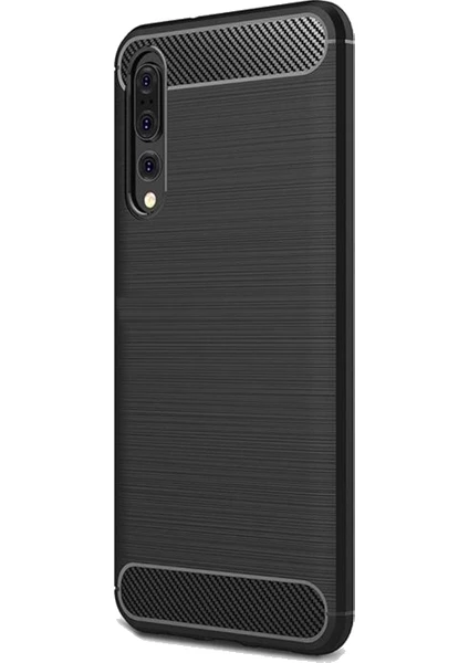 DVR Huawei P20 Pro Kılıf Room Özel Karbon Hybrid Silikon (Siyah)