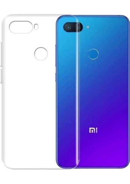 Xiaomi Mi 8 Lite Kılıf Silikon (Şeffaf) + Nano Cam Ekran Koruyucu