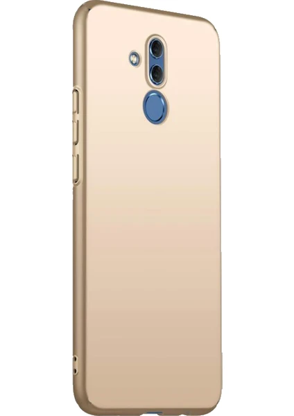 DVR Huawei Mate 20 Lite Silikon Kılıf Premir (Gold) + Tam Ekran Cam Koruyucu