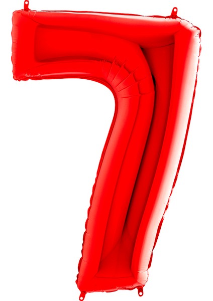 GRABO 7 Rakam Kırmızı Folyo Balon 40"