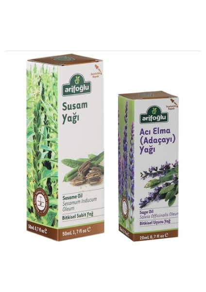 Acı Elma Yagi 20 ml (Ada Çayı Yağı) + Susam Yağı 50 ml