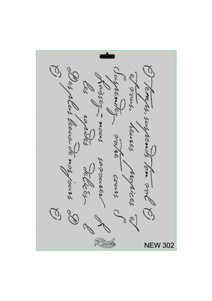 New Seri N-302 Stencil 35x25 cm