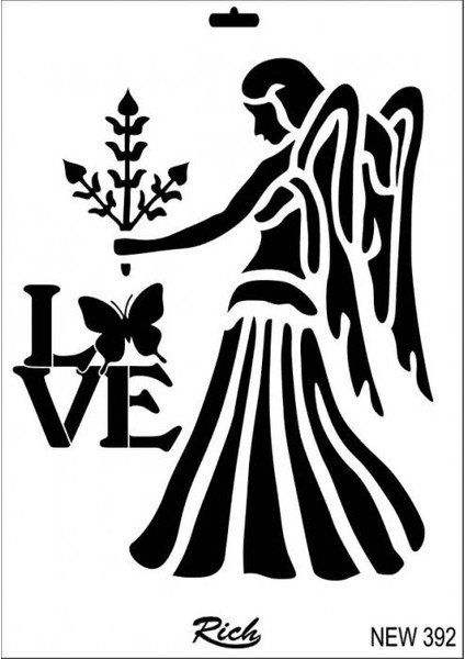 New Seri N-392 Stencil 35x25 cm