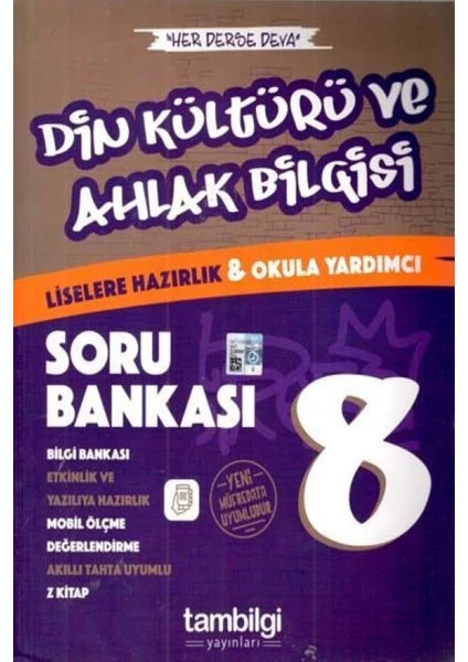 Tam Bilgi Yayınları 8. Sınıf DİN KÜLTÜRÜ VE AHLAK BİLGİSİ Soru Bankası