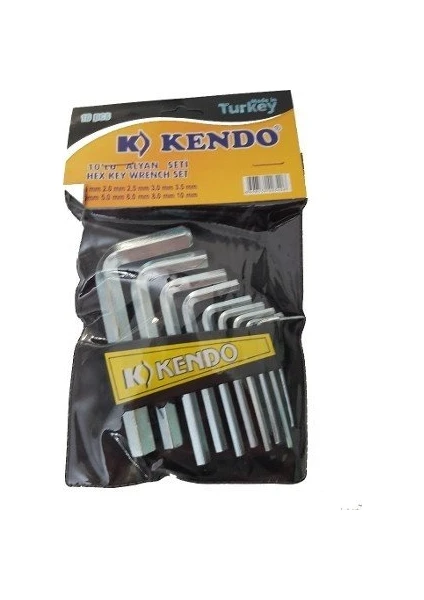 Kendo 10 Lu Kısa Düz Alyan Takımı Hobby Set