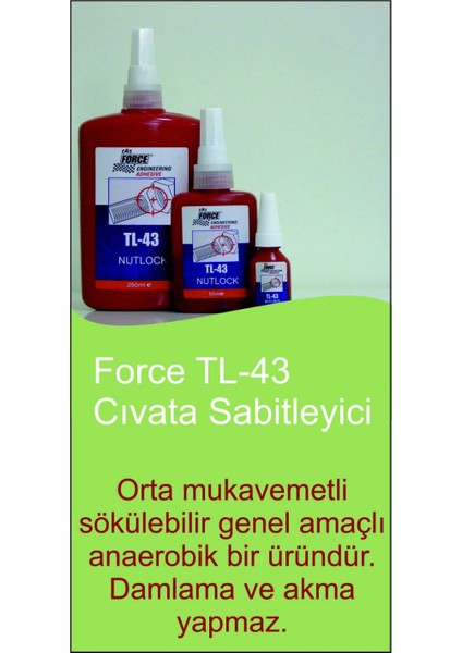 Tl43 Cıvata Sabitleyici 50Ml.