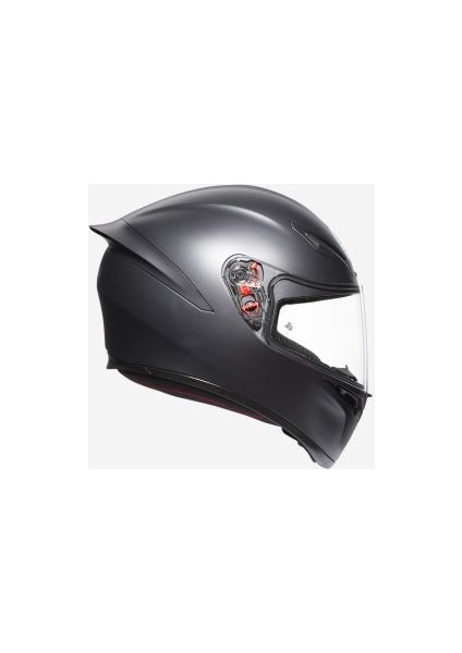 K1 Solid Matt Black Kapalı Kask