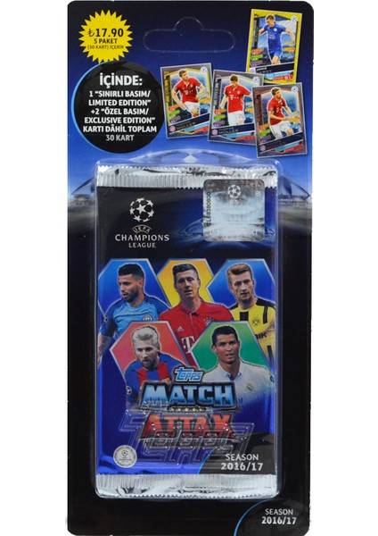 Topps Uefa Şampiyonlar Ligi Trading Card Blisterpack 2016-2017
