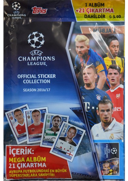 Topps Uefa Şampiyonlar Ligi Başlangıç Paketi 2016-2017