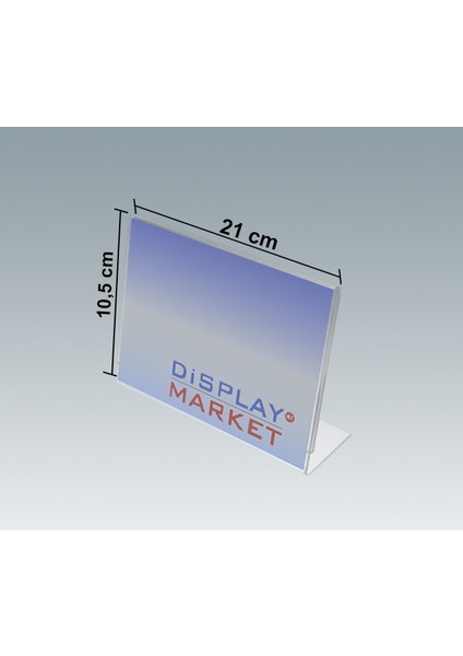 Pleksi L Tipi 10,5x21 cm Yatay Föylük