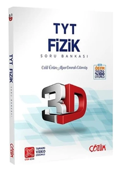 Çözüm Yayınları TYT 3D Fizik Soru Bankası - Celil Ürün Alper - Emrah Gümüş