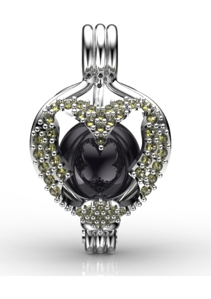 Citrine Kelebek Kolye Seti 8-9 Mm Tahiti Aaa Kalite