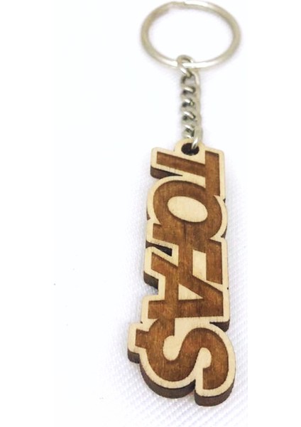 Tofaş Logo 2 li Lüks Araç Boyun Yastığı Siyah ve Ahşap Logo Anahtarlık