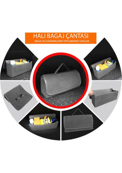 Halı Bagaj Çantası Çok Amaçlı Siyah