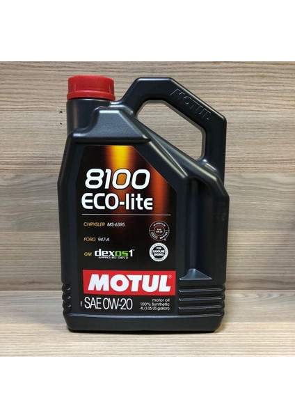 8100 Eco Lite 0W-20 4 Litre Motor Yağı (Üretim Yılı: 2023)