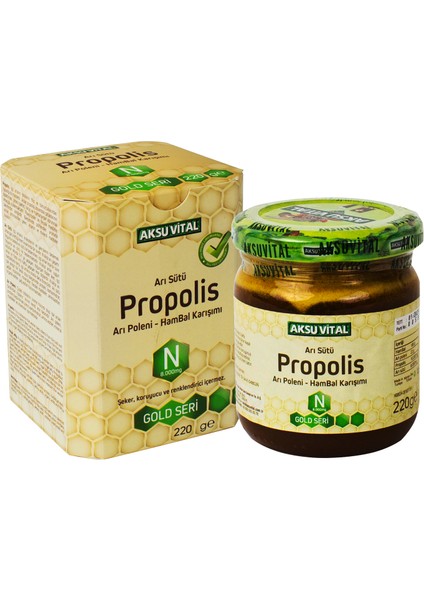 Arı Sütü Propolis Arı Poleni Ham Bal Karışımı 220 gr