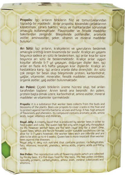 Arı Sütü Propolis Arı Poleni Ham Bal Karışımı 220 gr