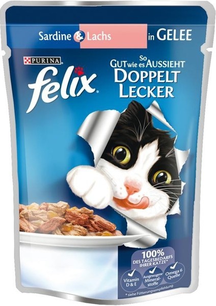 Felix Çifte Lezzet Somon -Alabalıklı Kedi Konservesi 100 gr