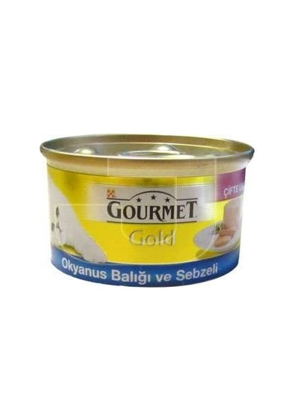 Gold Okyanus Balıklı & Sebzeli Konserve Kedi Maması 85G