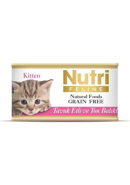 Tahılsız Tavuk Etli Ton Balıklı Kedi Konservesi 85 gr