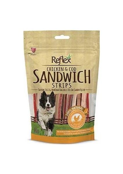 Kurutulmuş Tavuk Etli Çubuk Sandviç Köpek Ödülü 80 gr