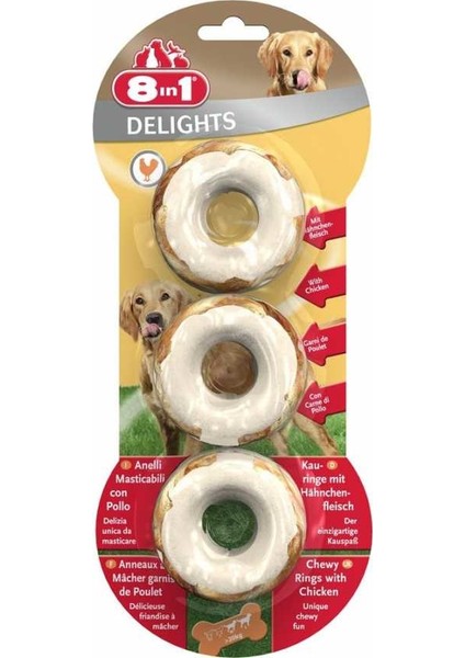 Delights Rings Köpekler İçin Ağız Bakım Kemiği Halka 3' lü