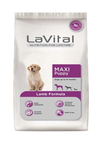 La Vital Maxi Puppy Kuzu Etli Büyük Irk Yavru Köpek Maması 3 kg