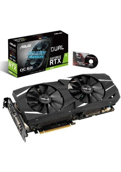 DUAL GeForce RTX 2060 6GB OC 192Bit GDDR6 (DX12) PCI-E 3.0 Ekran Kartı (DUAL-RTX2060-O6G)