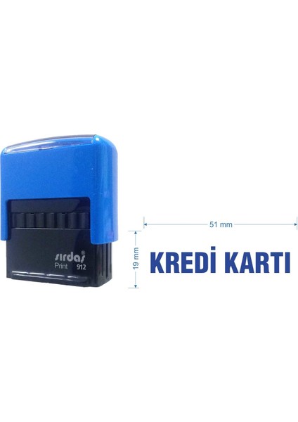 912 Kaşe Mavi makine Mavi Keçe "KREDİ KARTI" yazısı ile beraber