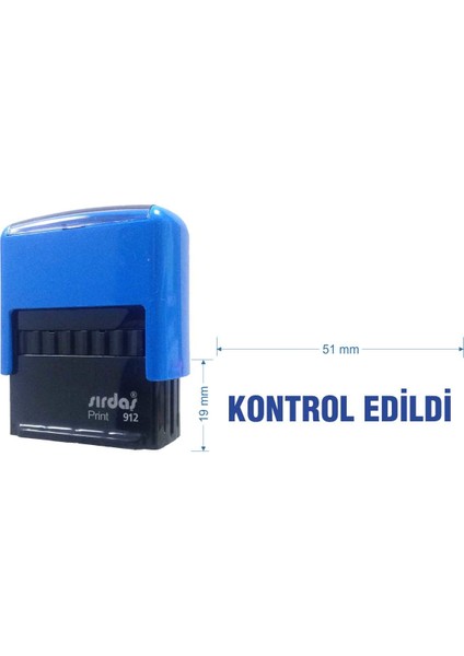 912 Kaşe Mavi Makine Mavi Keçe 'Kontrol Edildi' Yazısı İle