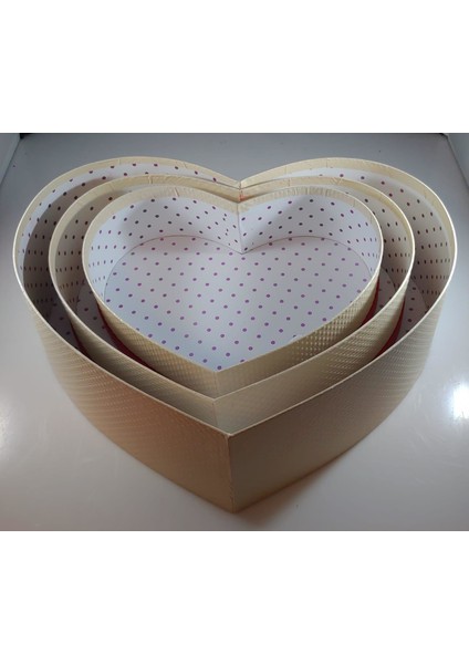 Kalp Şeklinde 3lü Hediye Kutu fiyatları
