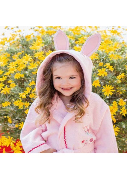 Pinky Girl Kız Çocuk Free Bornoz Seti 3-4 Yaş