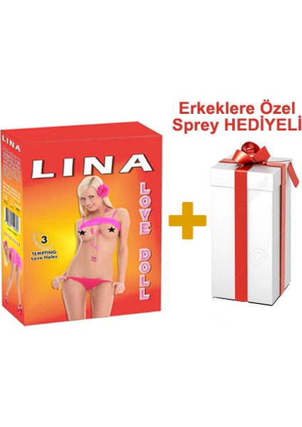 Sexy Lina 3 İşlevli Şişme Bebek  + Sprey Hediyelidir