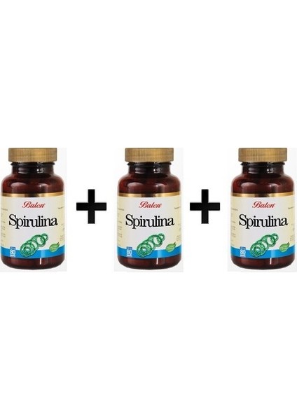 Spirulina 300 mg 80 Kapsül 3 Adet