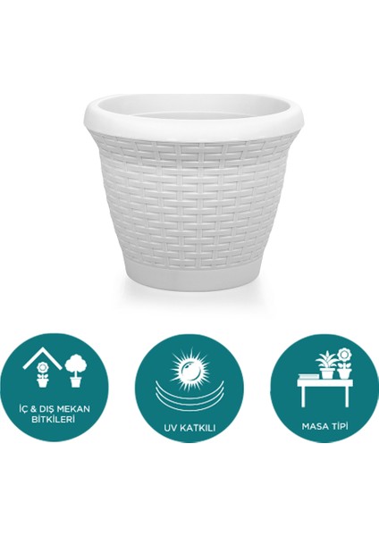 HS02 Hasır Saksı 6 Litre