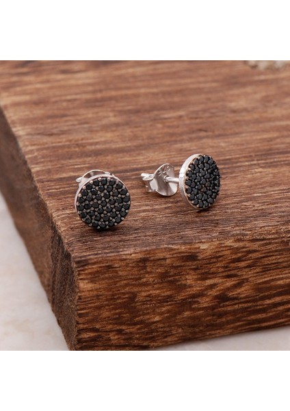 Safir Taşlı Tasarım Gümüş Küpe 4005