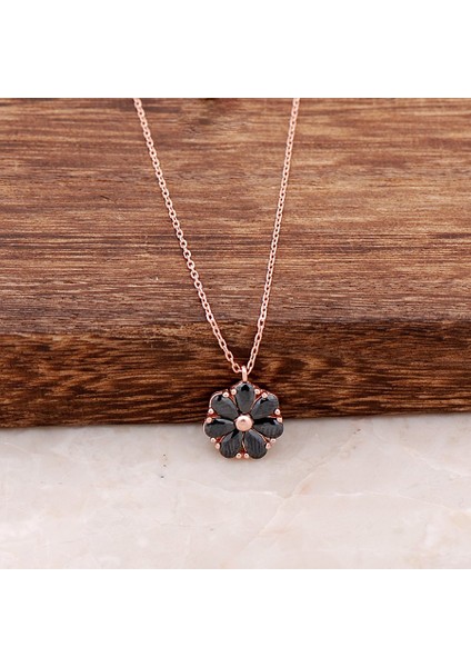 Papatya Tasarım Rose Gümüş Kolye 4119