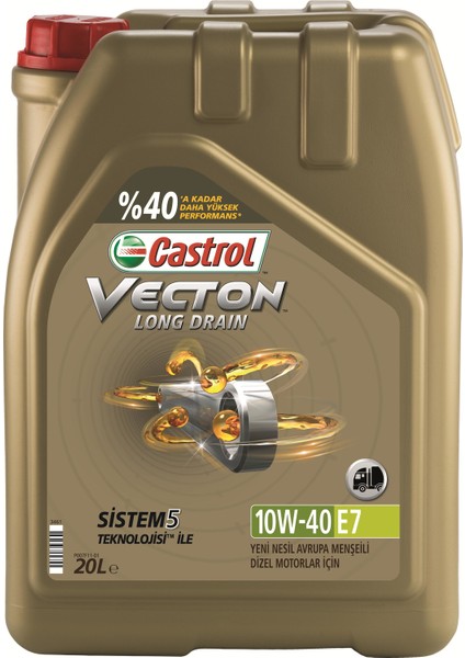 Vecton Long Drain 10W-40 E7 20 Litre Motor Yağı ( Üretim Yılı: 2023 )