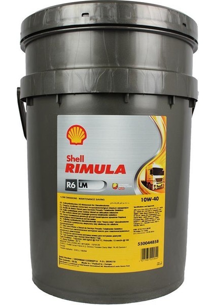 Rimula R6 LM 10W-40 20 Litre Motor Yağı ( Üretim Yılı: 2023 )
