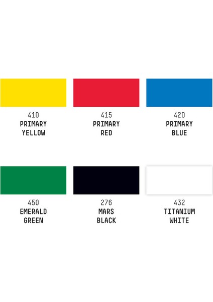 Akrilik Guaj Set 6x22ml - Ana Renkler fiyatları