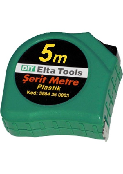 Plastik Şerit Metre 5Mt
