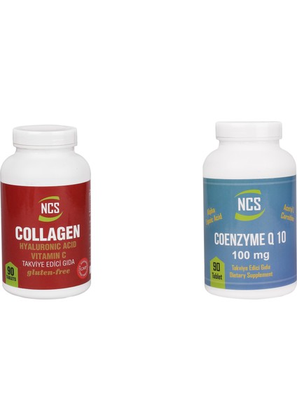 Collagen 1000 mg 90 Tablet Ncs Coenzyme Q-10 100 mg 90 Tablet 2 Ürün Birden