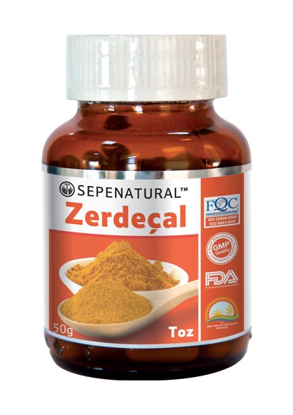 Zerdeçal Toz 50 gr Turmeric Öğütülmüş Zerdeçal Kök Toz Zerdeçal
