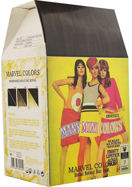 Marvel Colors Herbal Naturel Hair Saç Boyası 7 Ortal Kumral