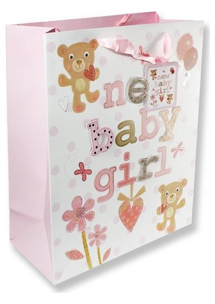 1 Adet 32 x 26 cm Karton Çanta New Baby