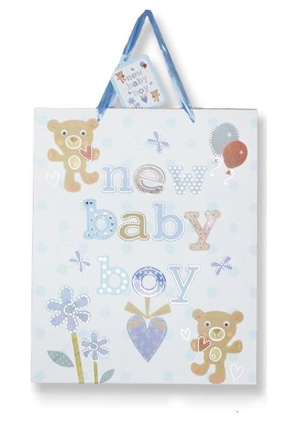 1 Adet 32 x 26 cm Karton Çanta New Baby