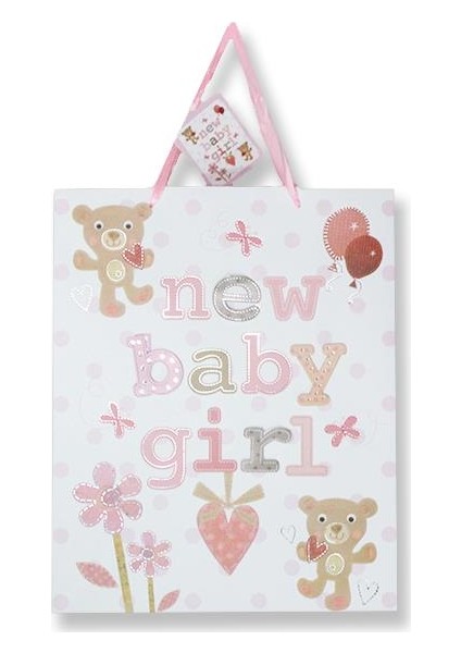 1 Adet 32 x 26 cm Karton Çanta New Baby