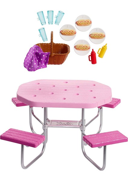 Barbie'nin Ev Dışı Dekorasyon Aksesuarları FXG37-FXG40
